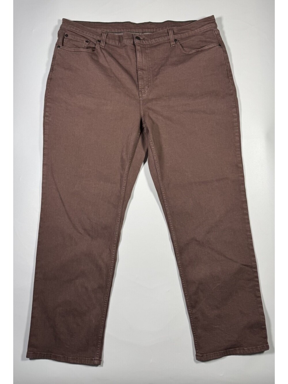 LL Bean Jeans Mens 42x30 Mauve BeanFlex Stretch 5 Pocket Straight Leg Pants